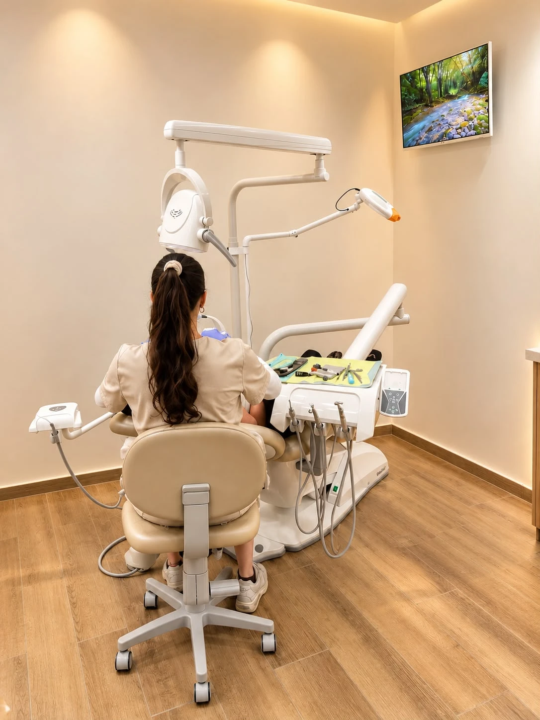 Atención odontológica en el consultorio de Larregina